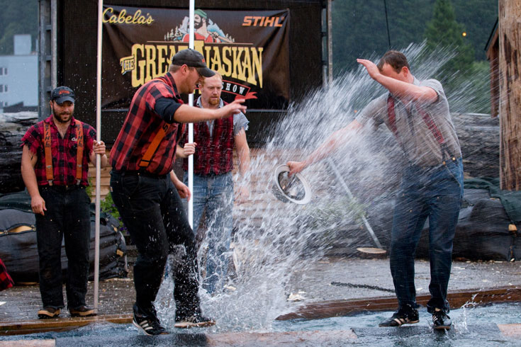 Loggin’ and rollin’ at the Great Alaska Lumberjack Show.